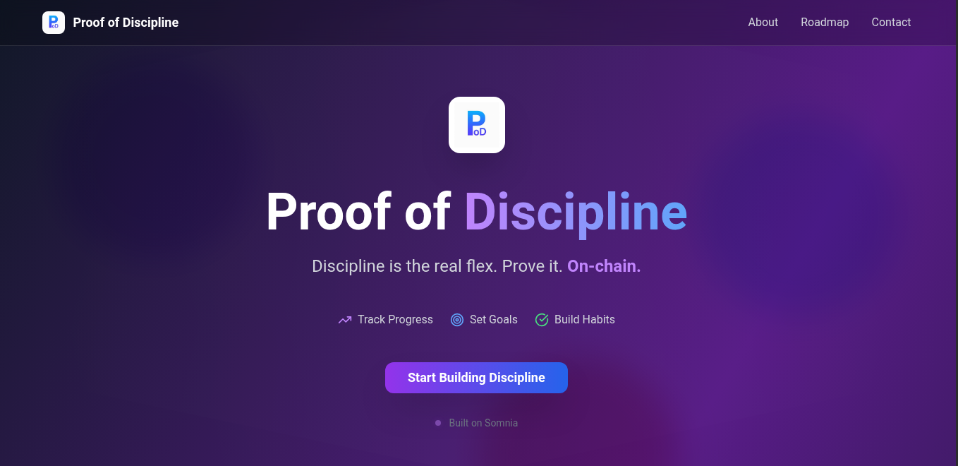 Proof of Discipline